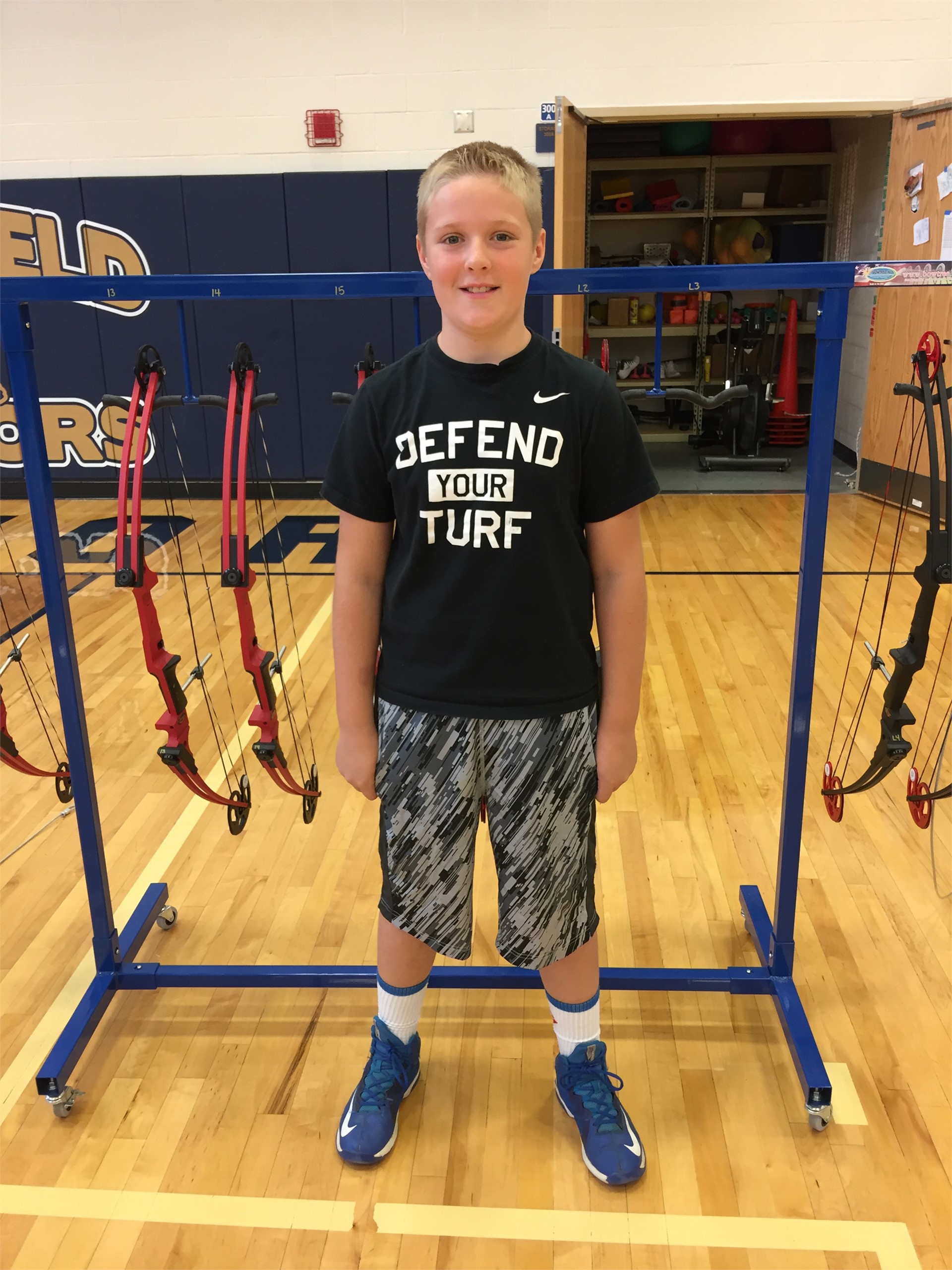 Drew Kirila fifth grade 3rd period Archery champ