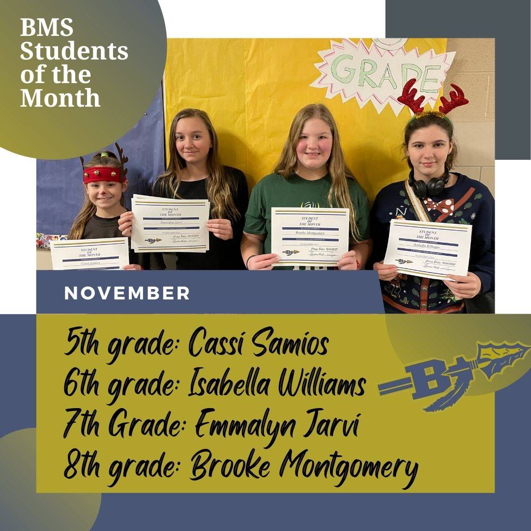 BMS November Students of the Month