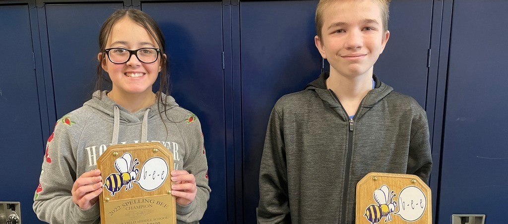 Spelling Bee Winners: Makenzie (winner) & Ethan (runner up)