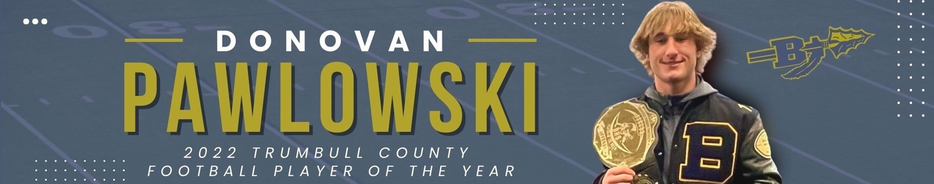 Donovan Pawlowski Trumbull County Football Player of the Year