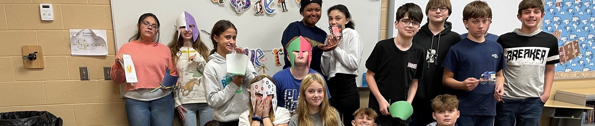 Students create Spartan chariots, helmets, and brochures in World History