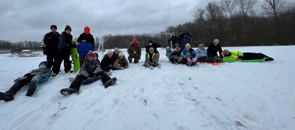 BMS Students Get to Sled Ride as a Positive Behavior Reward!