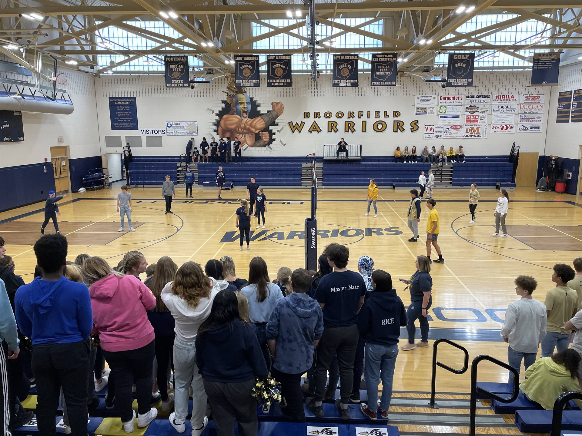 Blue vs. Gold Volleyball game for Prom Spirit Week