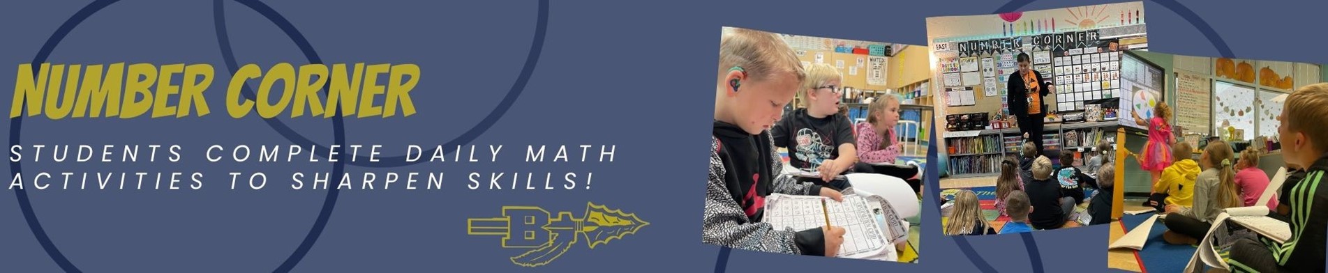Students complete daily math activities to sharpen skills