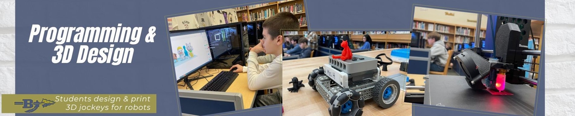Programming students design and print 3D jockeys for robots
