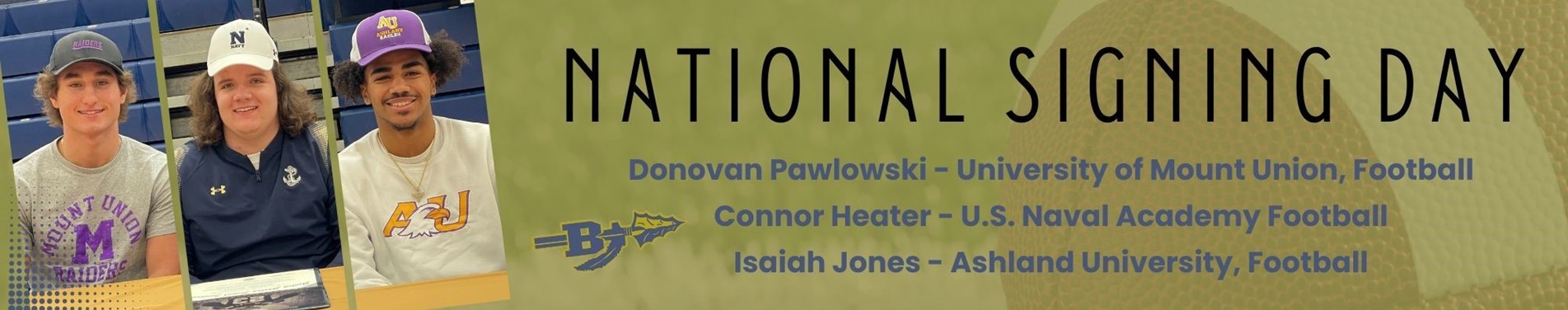 Three Sign National Letters of Intent