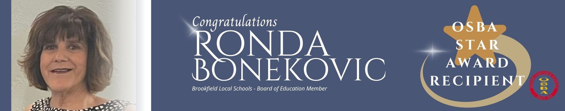 BOE Member Ronda Bonekovic receives OSBA STAR Award