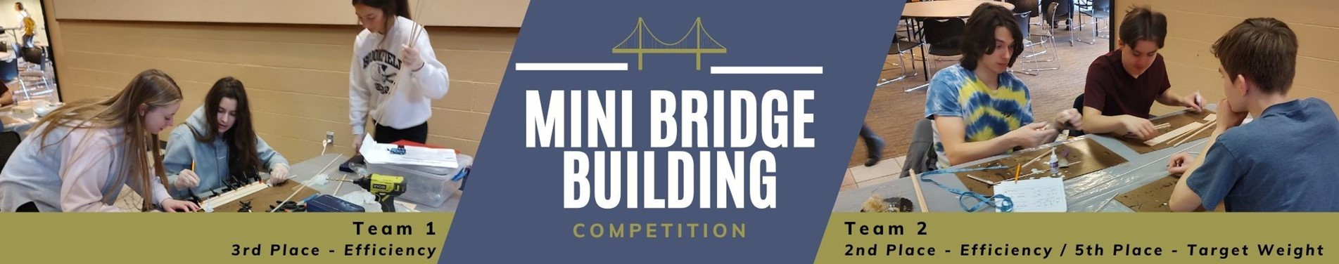 Students participate in the Mini Bridge building competition