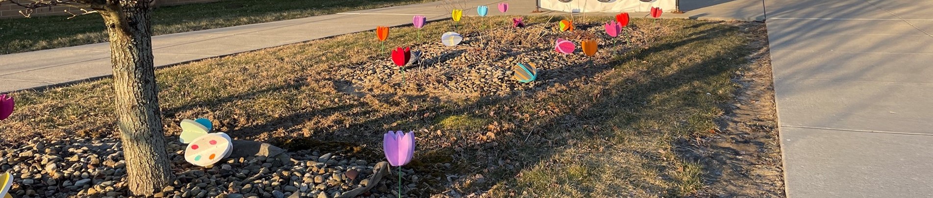 Building Trades class makes spring decor for BHS flower beds!