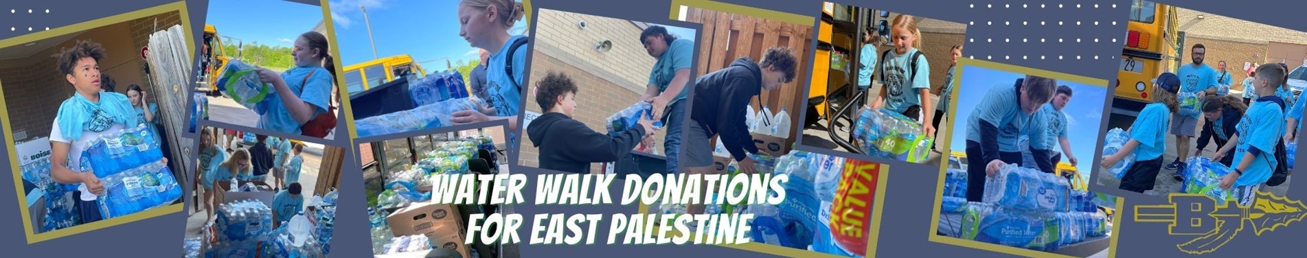 Students donate hundreds of cases of water to East Palestine residents