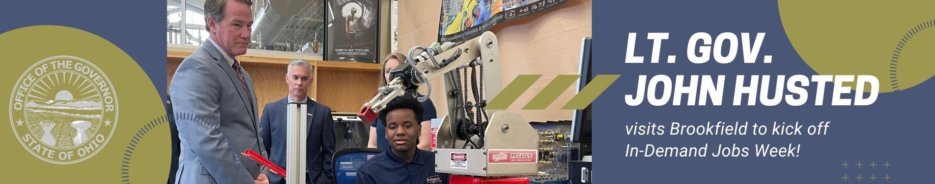 Lt. Gov. John Husted visits Brookfield to kick off In-Demand jobs week!