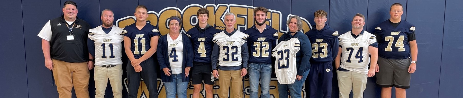 Seniors give jerseys to staff who have made a difference in their lives!