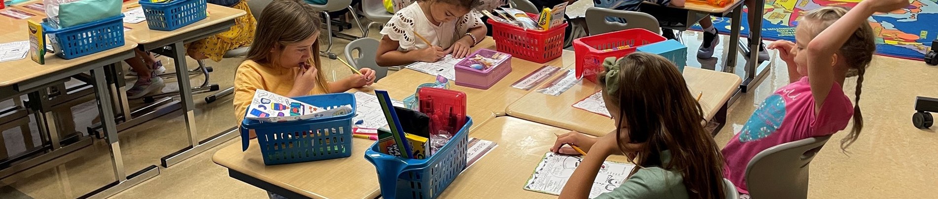Students complete an &#34;All About Me&#34; project to get to know each other