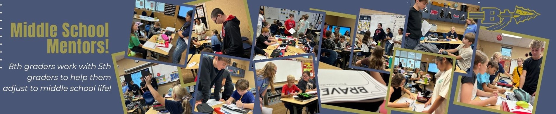 8th graders serve as mentors to 5th graders at BMS