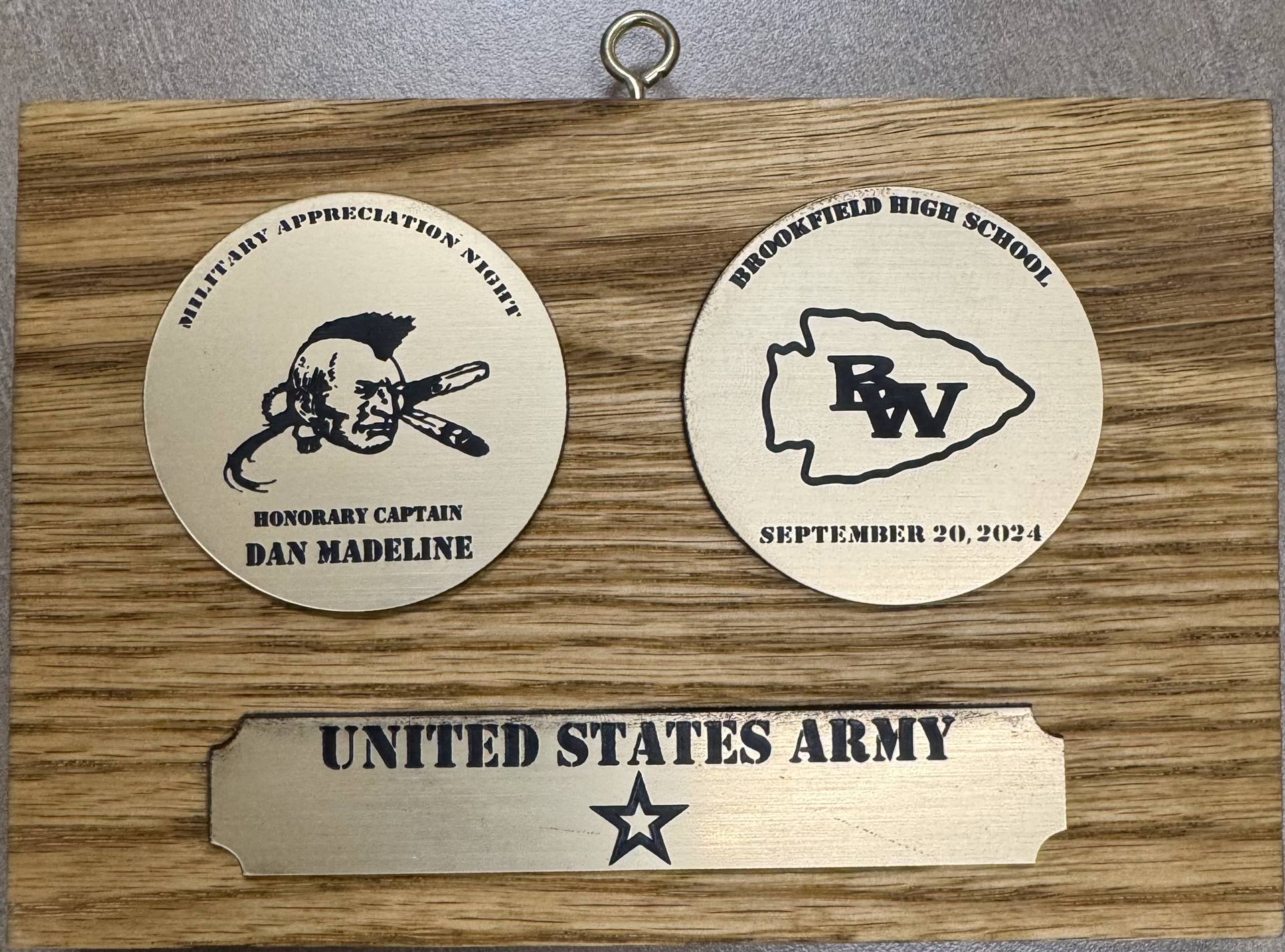 Honorary Captain plaque made in our MakerSpace