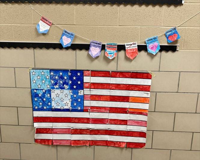 BES students salute Veterans