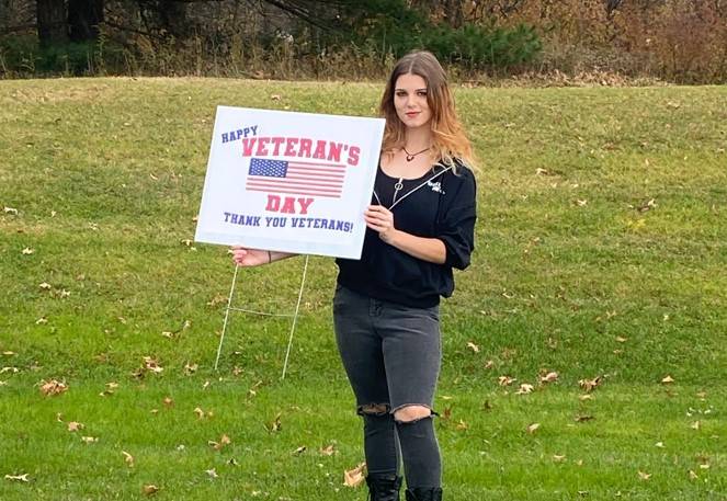 BHS students decorate campus for Veterans Day