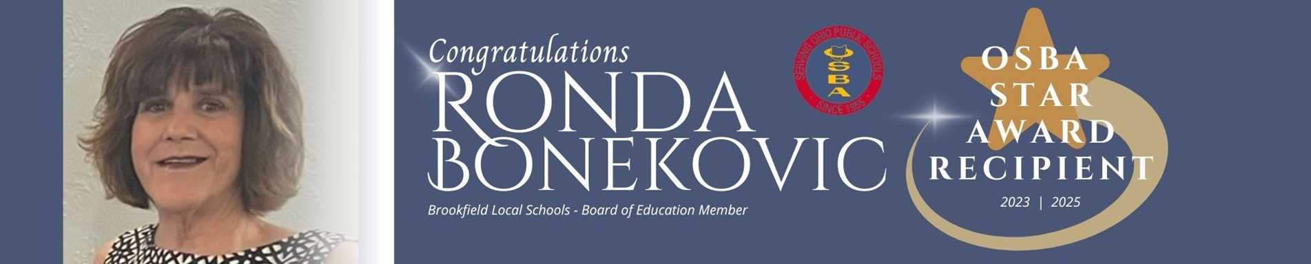 BOE Member receives OSBA Star Service Award