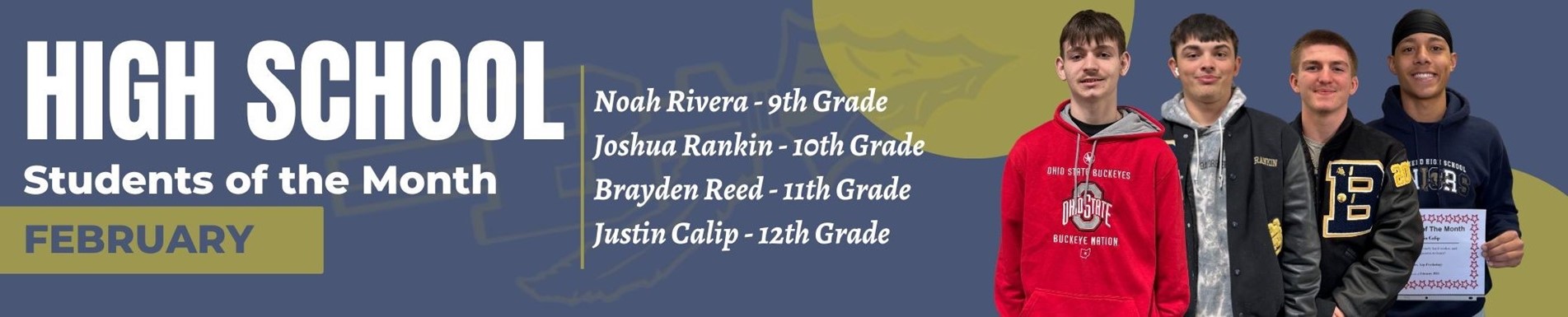 BHS Students of the Month - February 